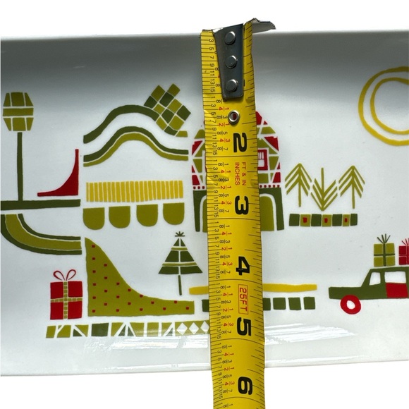 Crate & Barrel , NWT,Julia Rothman “Yule Town” Appetizer Mini Platter - Picture 5 of 5